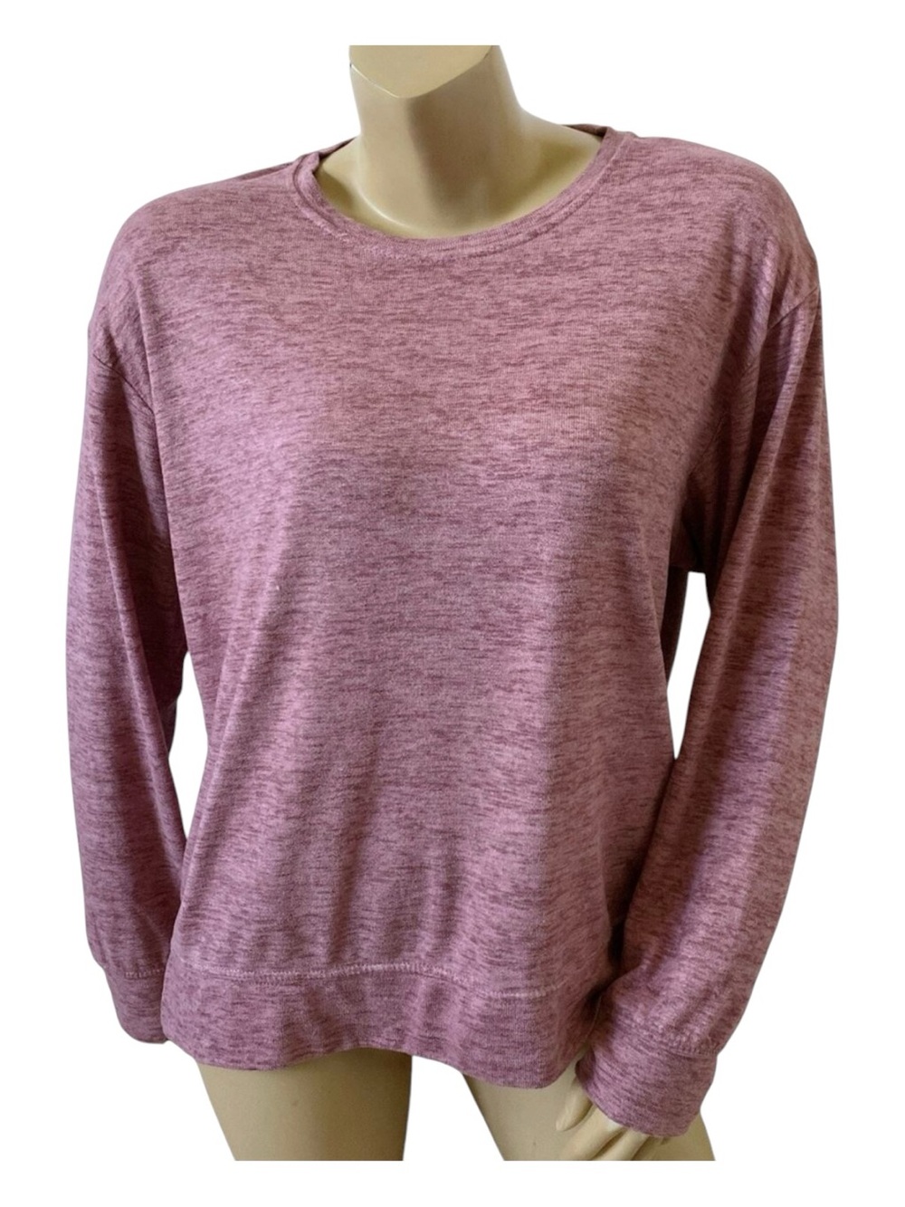 Natori Sweatshirt Womens Medium Pink Lightweight Long Sleeve Pullover Top